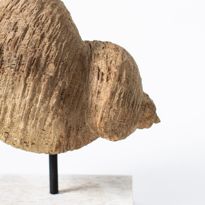 Tall Conch Shell on Plinth