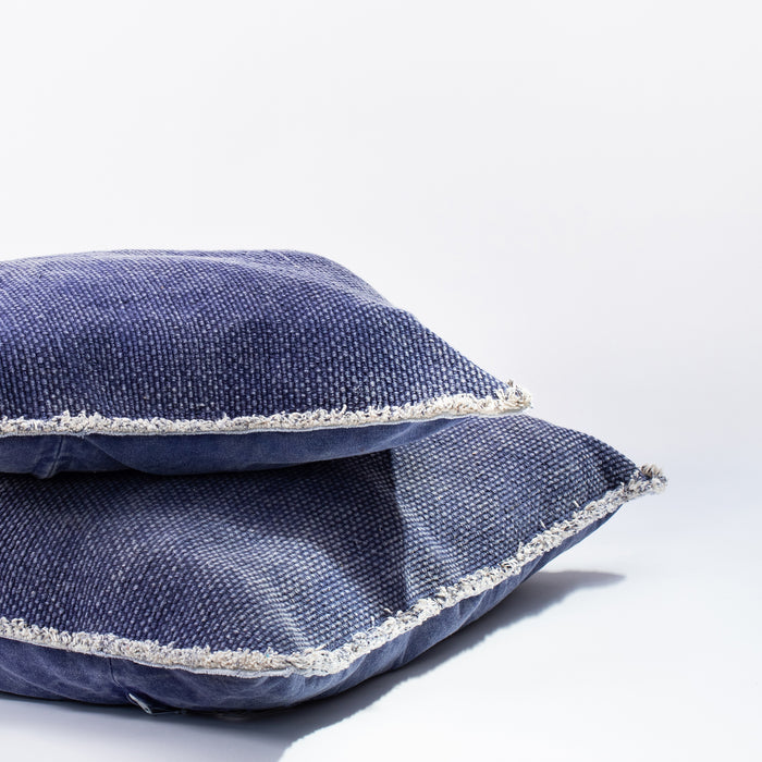 Small Filled Indigo Cushion