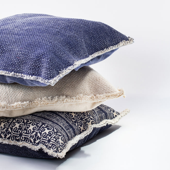 Small Filled Indigo Cushion