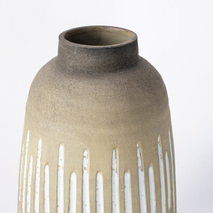Large Vase - Sand / Stripes