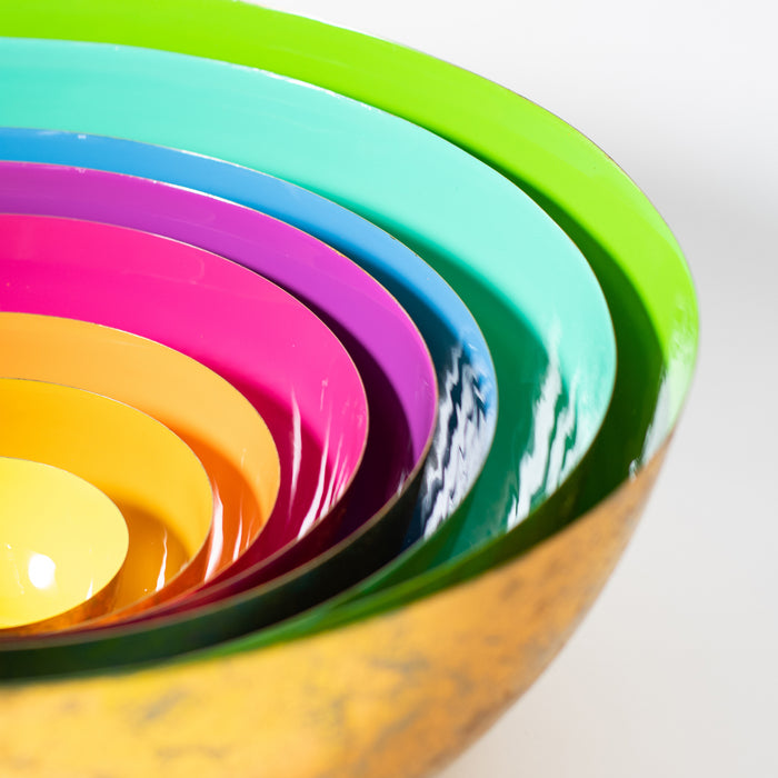 Set of Eight Rainbow Bowls