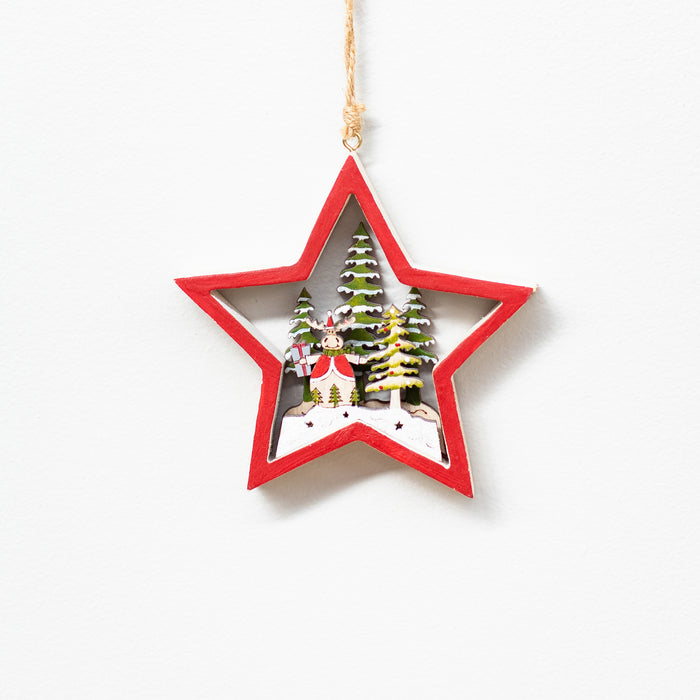 Red Star and Reindeer Hanger