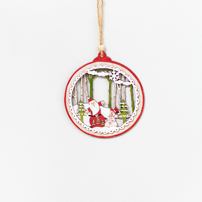 Large Red Bauble and Santa Hanger