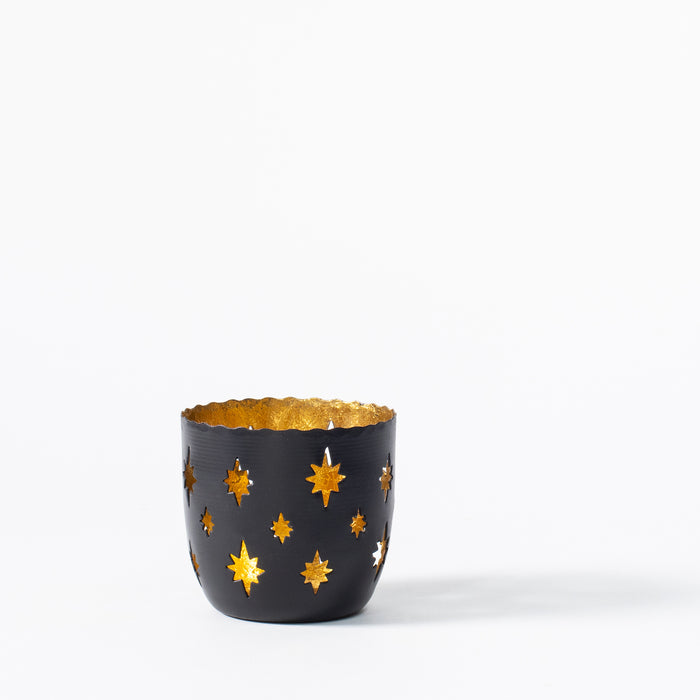 Small Long Star Votive - Gold