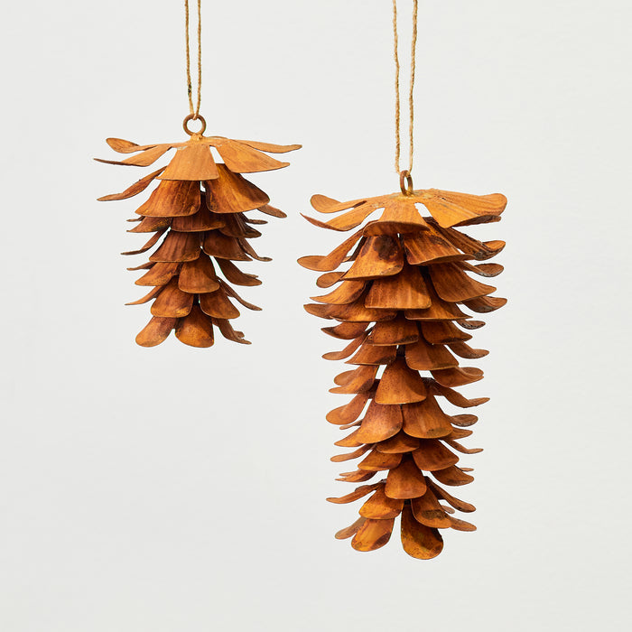 Set of Two Hanging Pine Cones