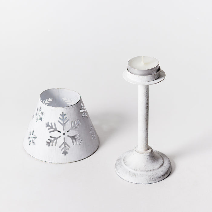 Set of 3 Snowflake Tealight Lamps