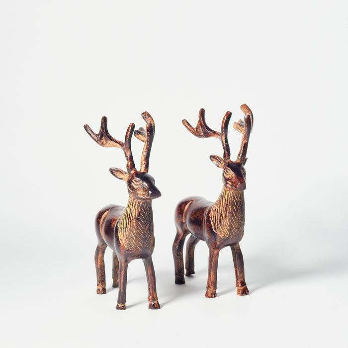 Set of Two Large Standing Stags