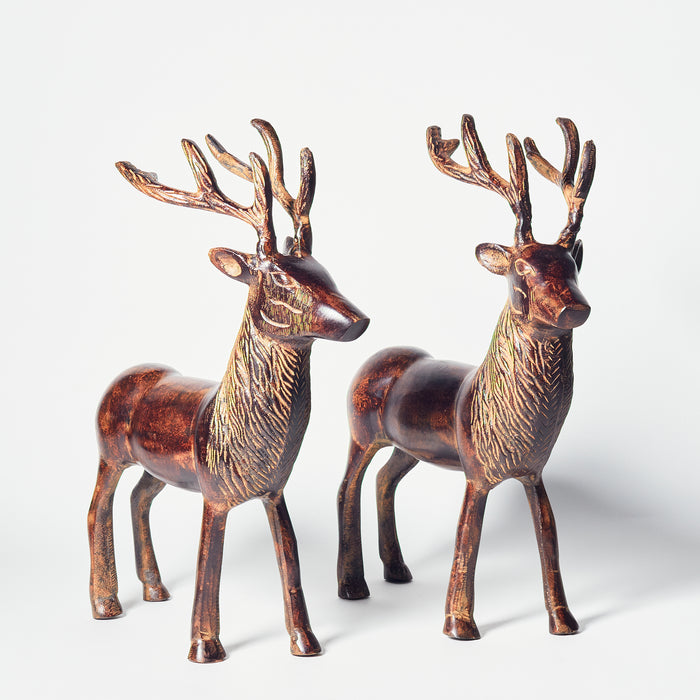 Set of Two Giant Standing Stags