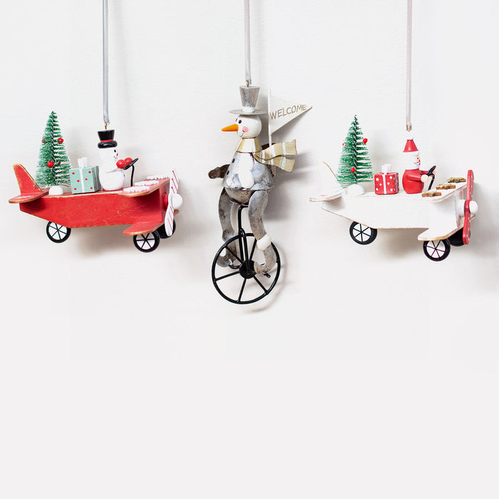 Silver Snowman Cycling Hanger