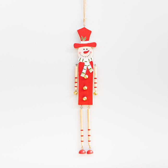 Large Wooden Snowman Hanger