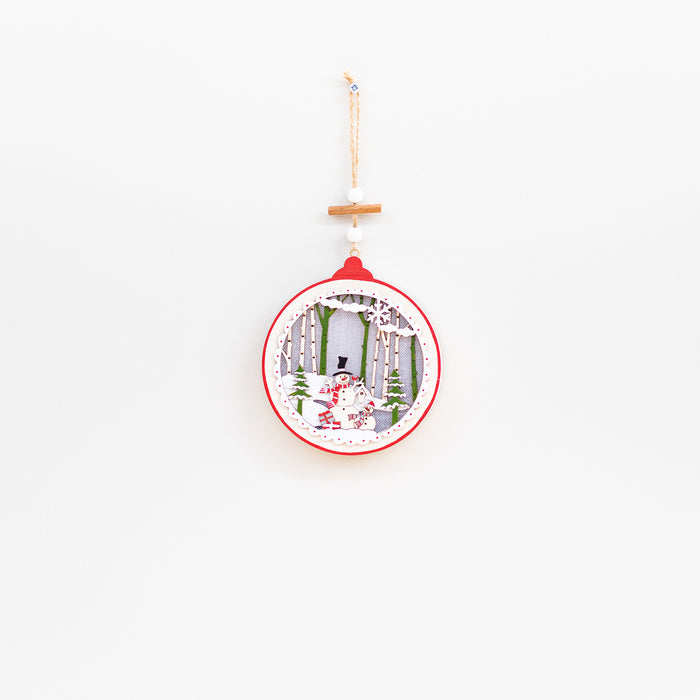 Snowmen Small Bauble Hanger-Light