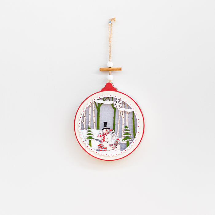 Snowmen Large Bauble Hanger-Light