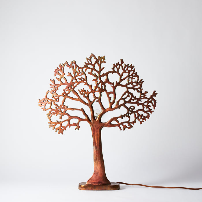 Lg.Tree of Life Lamp-Oxidised Copp.