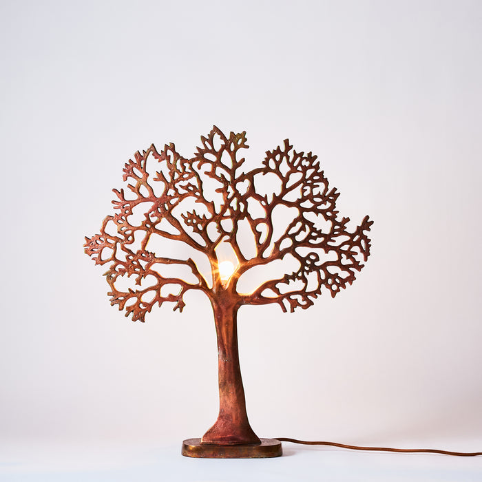 Lg.Tree of Life Lamp-Oxidised Copp.