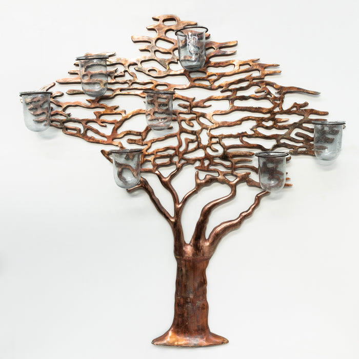 Mega Wall Tree 7 Votives-Ox.Copper