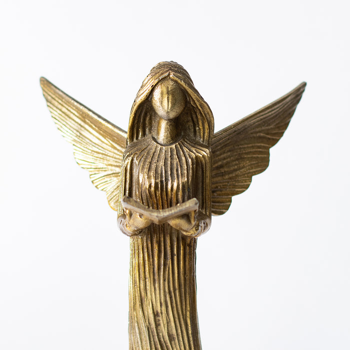 Angel with Bible - Brass