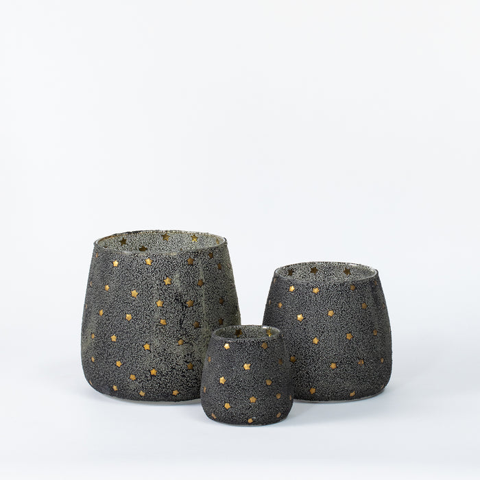 Large Stars Votive - Black