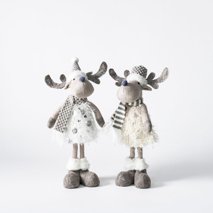 Small Pair of Standing Reindeers