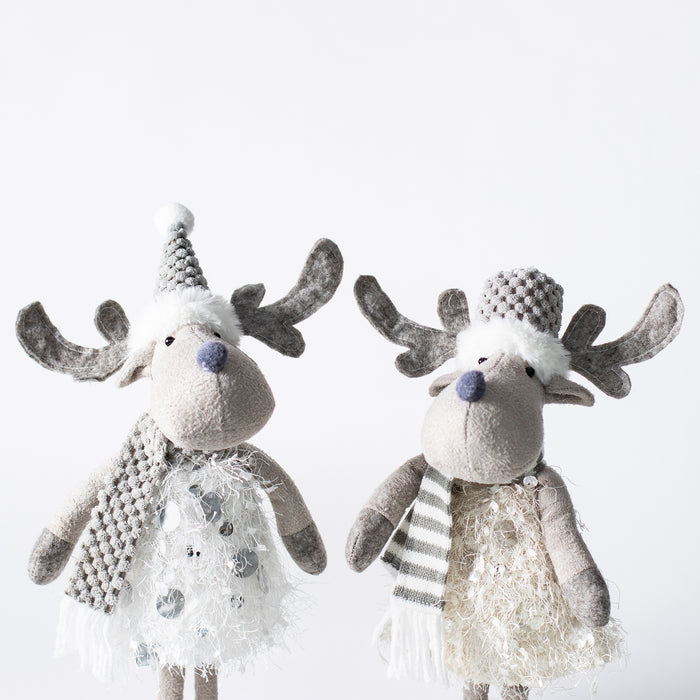 Small Pair of Standing Reindeers