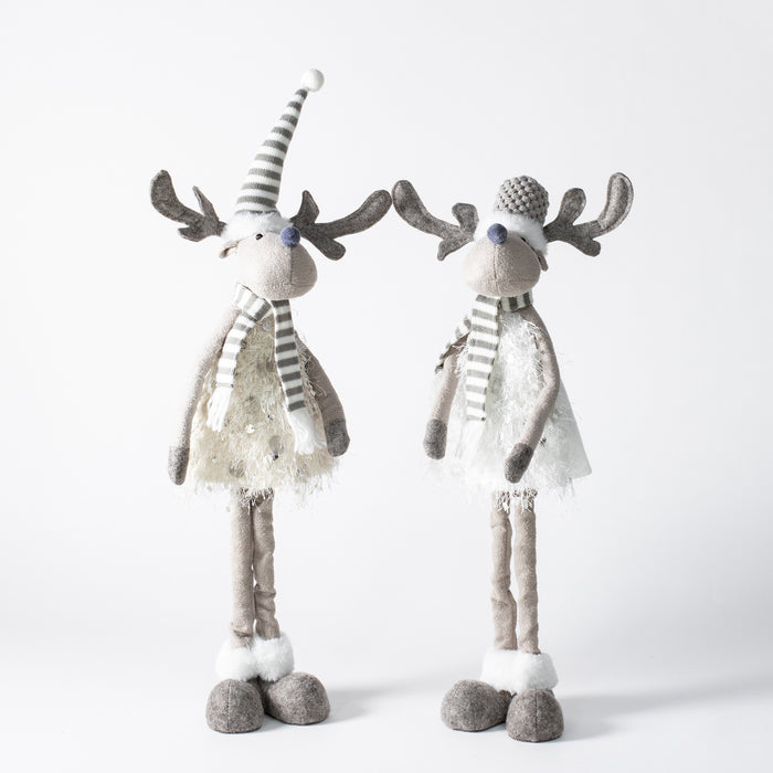 Large Pair of Standing Reindeers