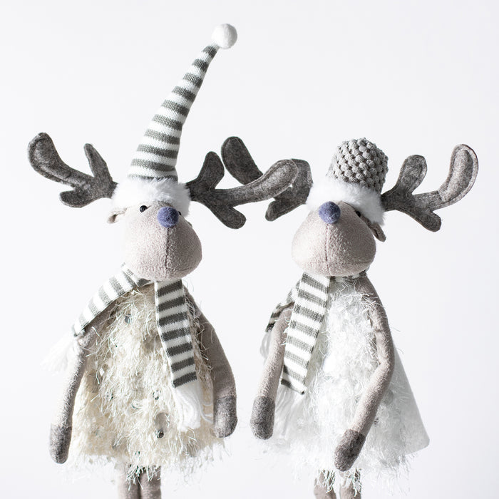 Large Pair of Standing Reindeers