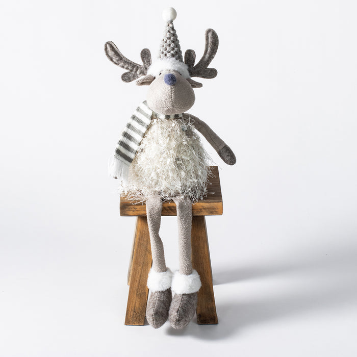 Sitting Grey Reindeer