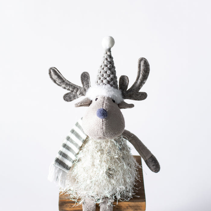 Sitting Grey Reindeer