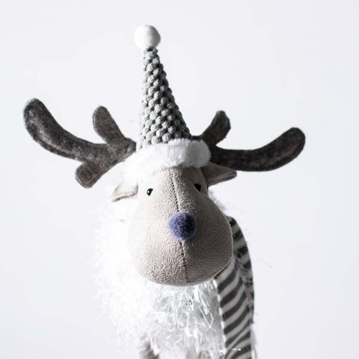 Standing White Reindeer - Grey Legs