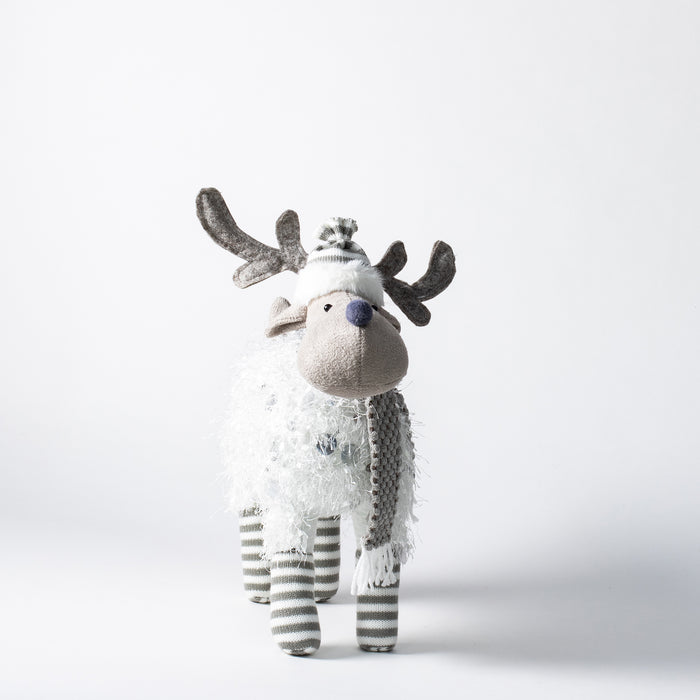 Standing White Reindeer - Striped