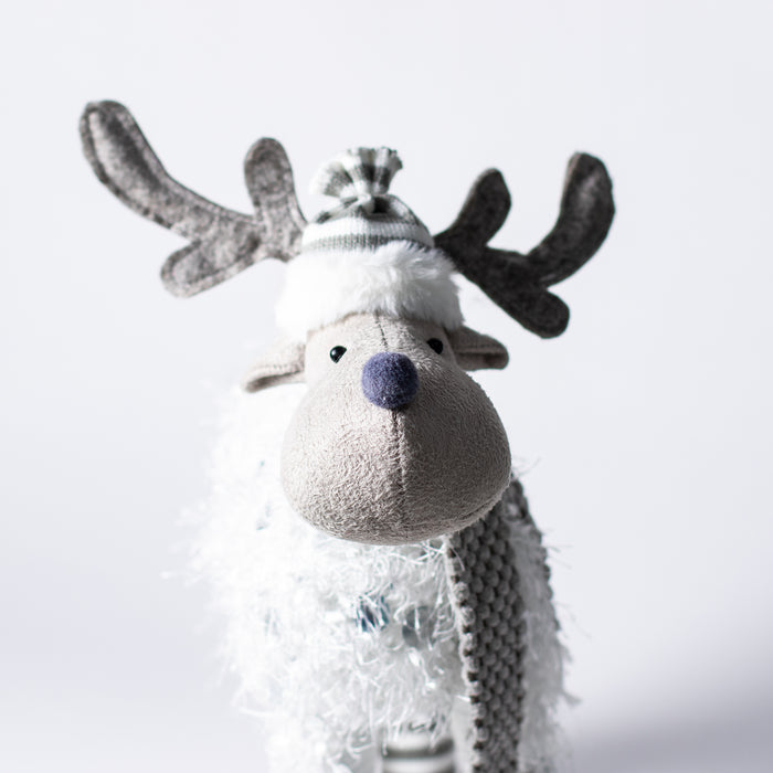 Standing White Reindeer - Striped