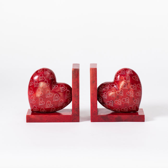 Pair of Heart Bookends