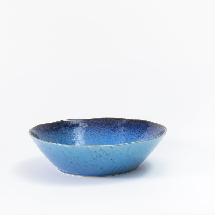 Large Shallow Bowl - Azure