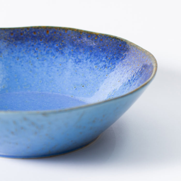 Large Shallow Bowl - Azure