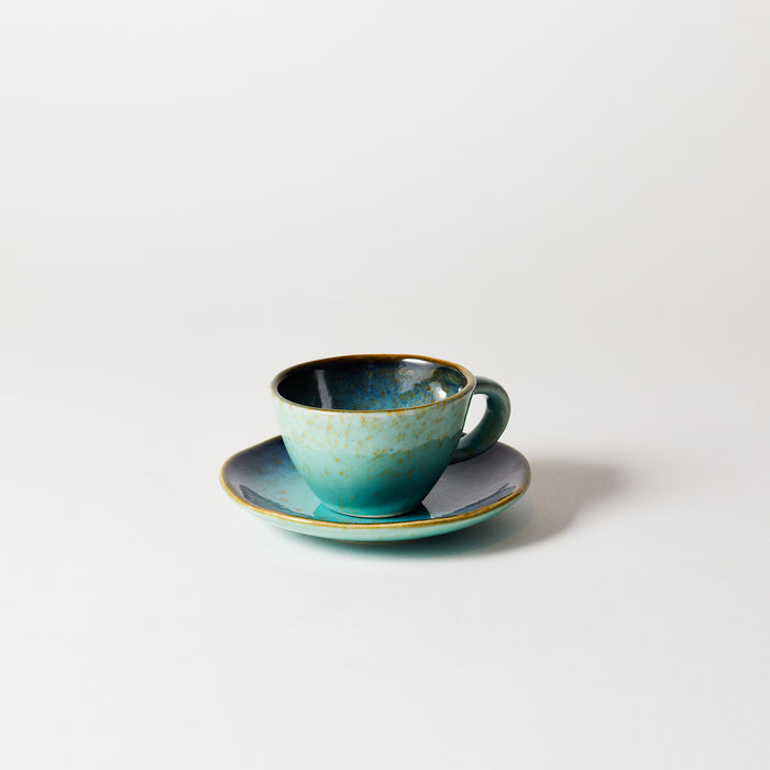 Espresso Cup and Saucer - Aqua