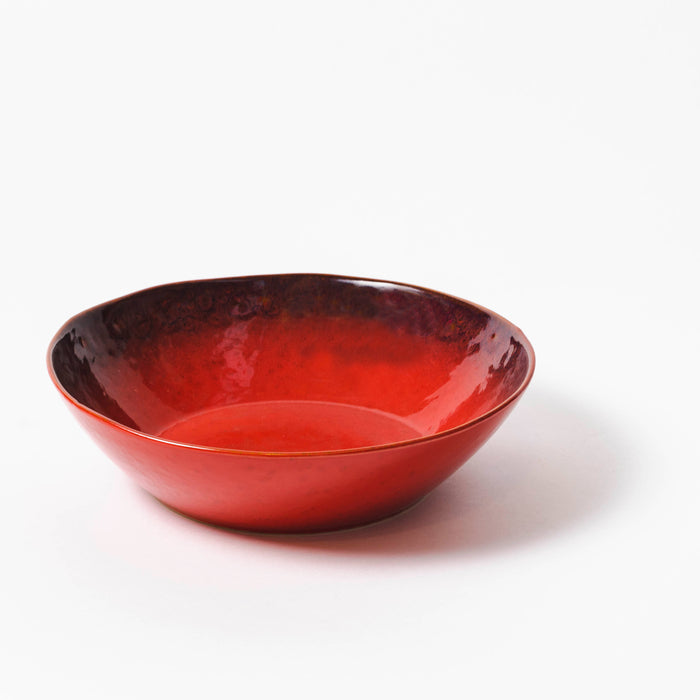 Large Shallow Bowl - Red