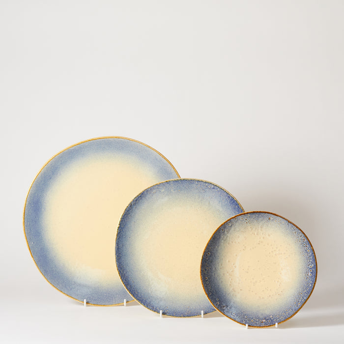 Small Plate - Ivory /Blue