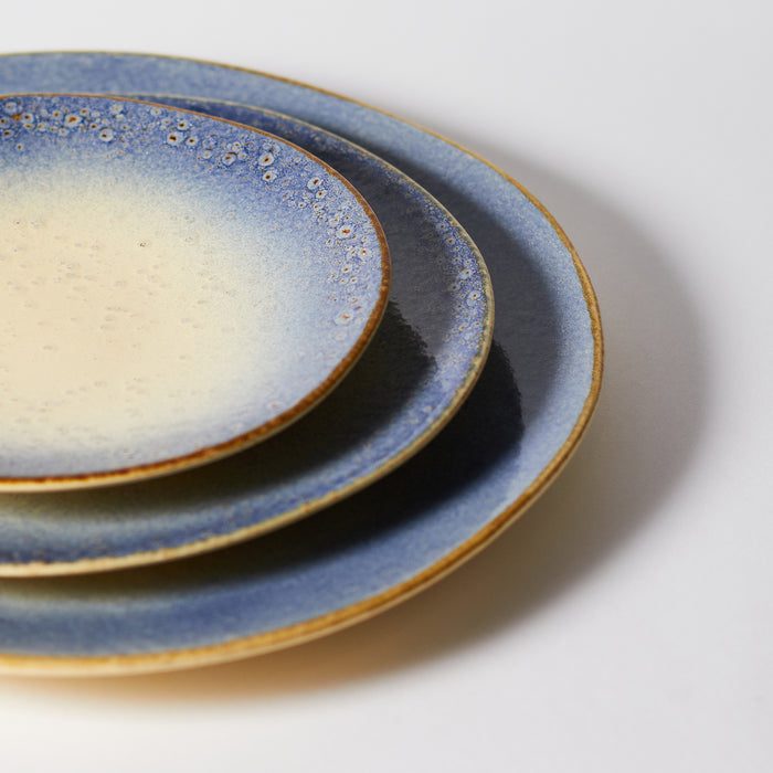 Small Plate - Ivory /Blue