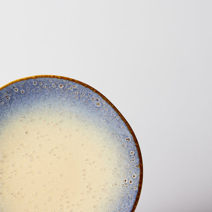 Small Plate - Ivory /Blue