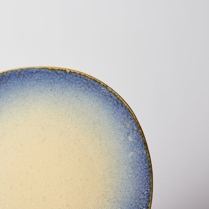 Large Plate - Ivory /Blue