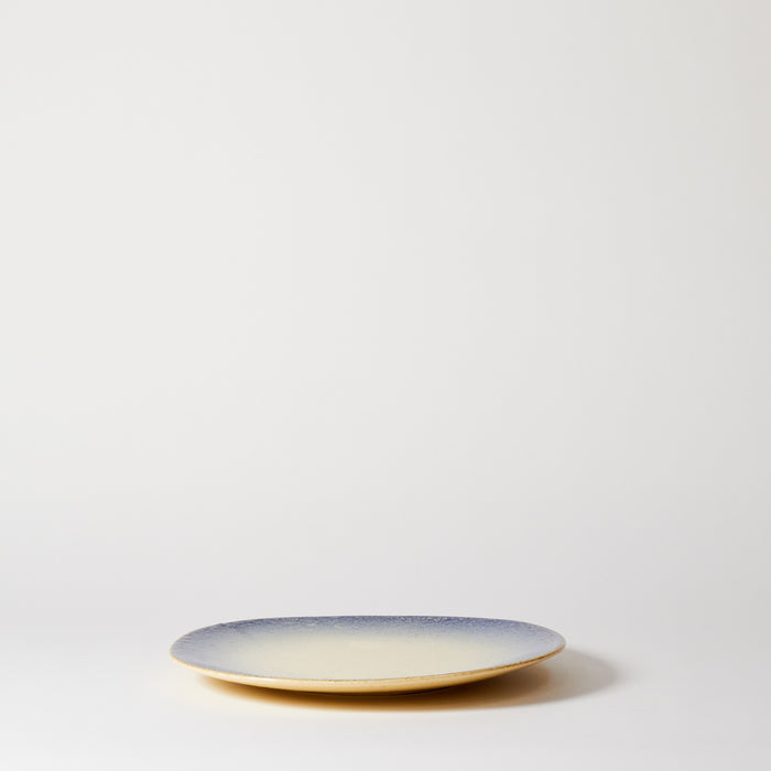 Large Plate - Ivory /Blue