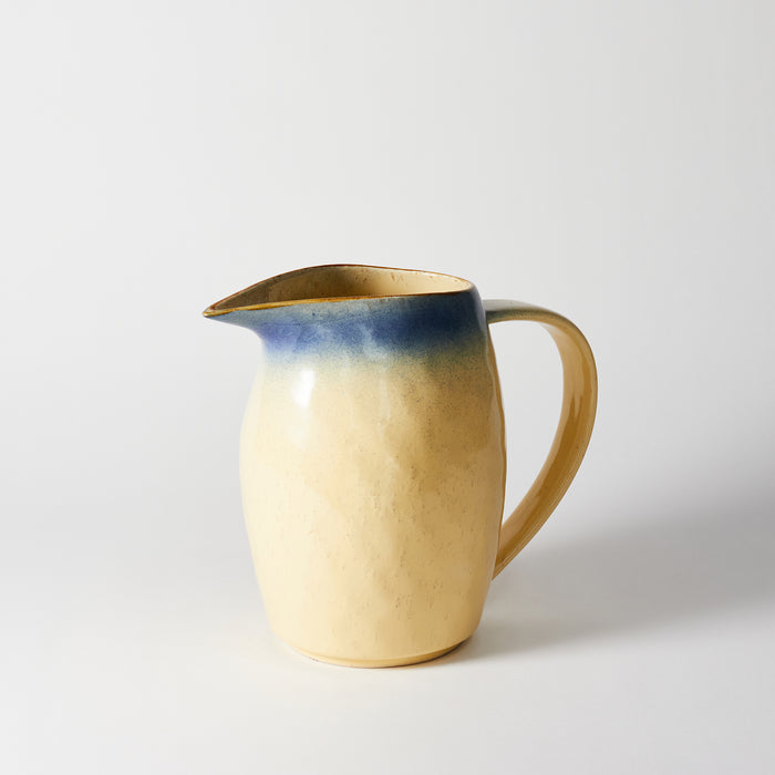 Large Pitcher - Ivory /Blue