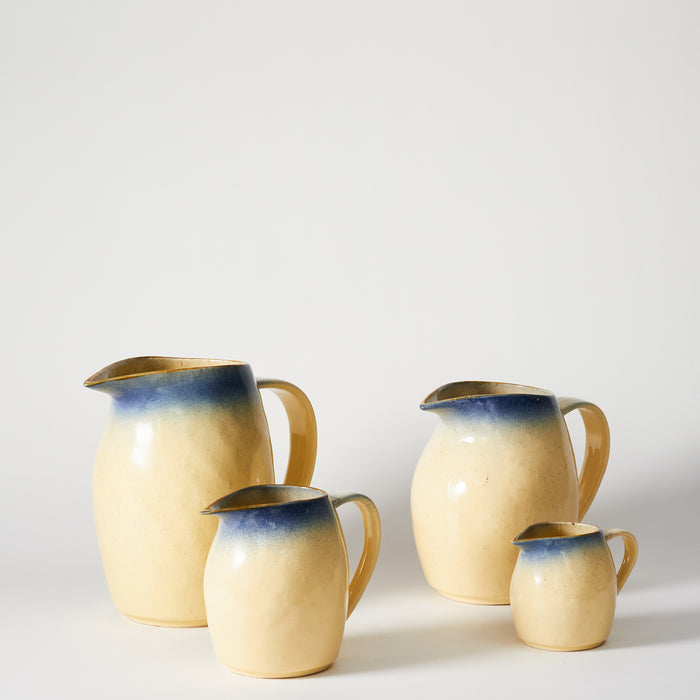 Large Pitcher - Ivory /Blue