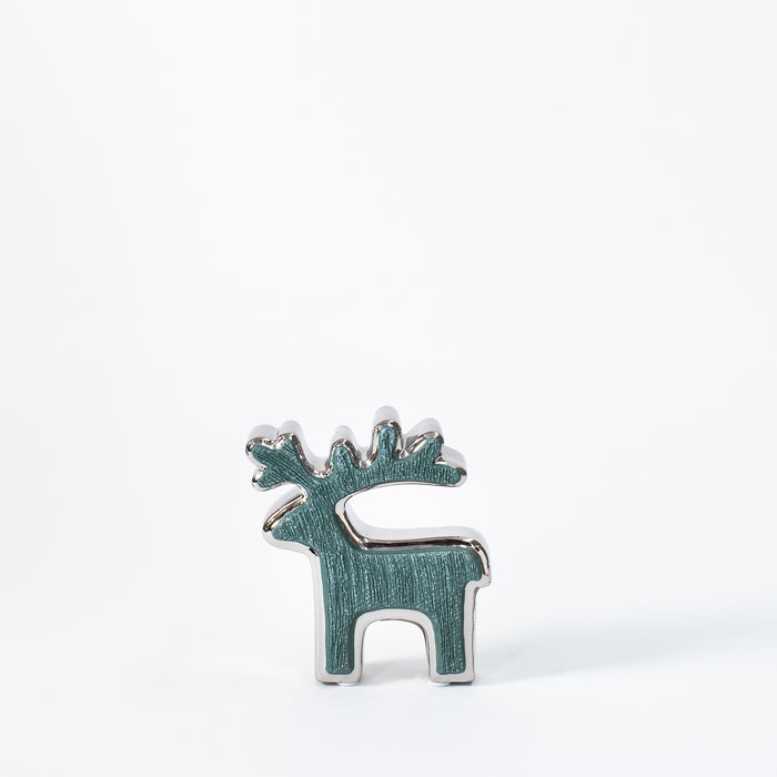 Ex.Small Outlined Reindeer - Green