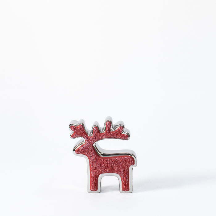 Ex.Small Outlined Reindeer - Red