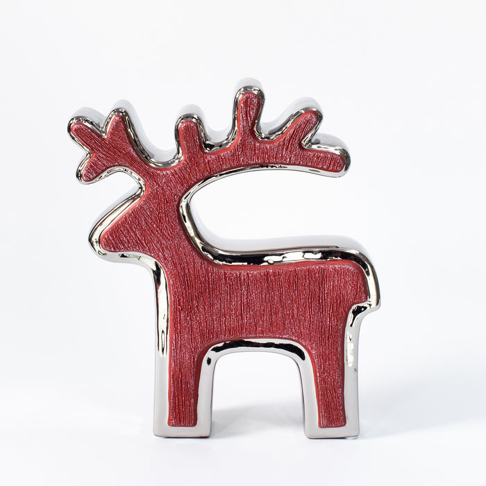 Large Outlined Reindeer - Red