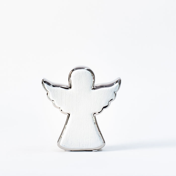 Medium Outlined Angel - White