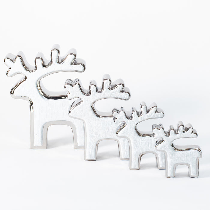 Ex.Small Outlined Reindeer - White