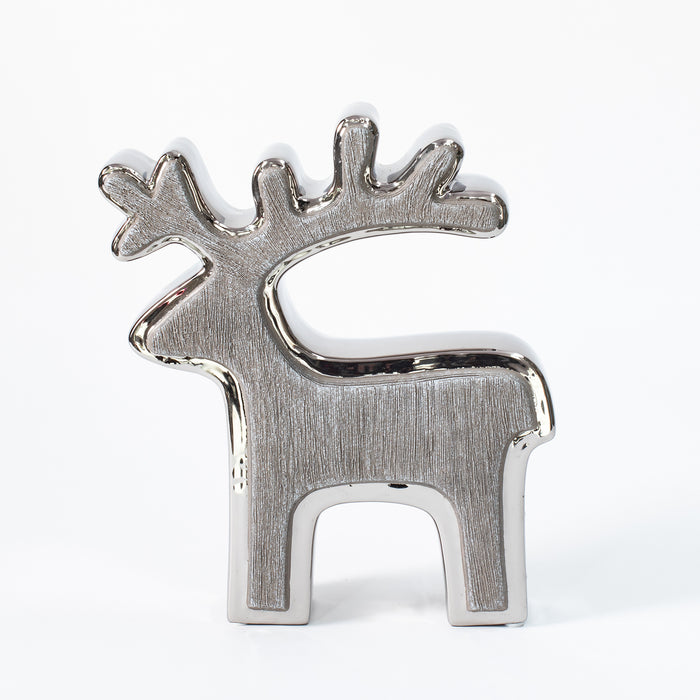 Large Outlined Reindeer - Grey