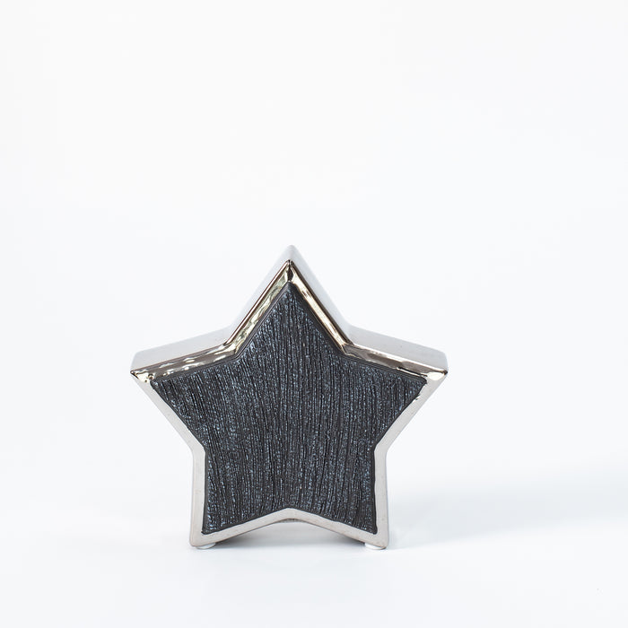 Small Outlined Star - Charcoal