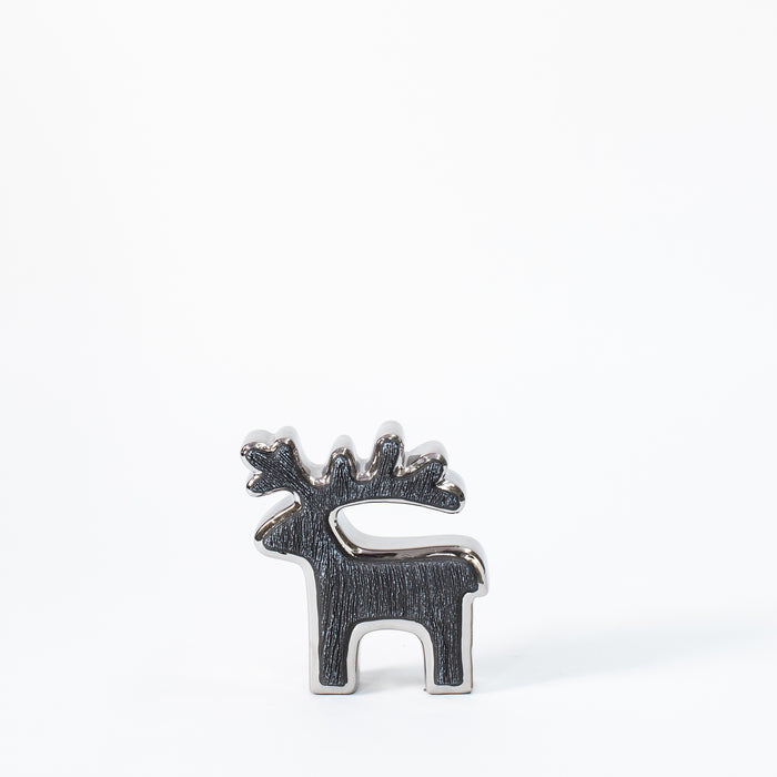 Ex.Sm.Outlined Reindeer - Charcoal